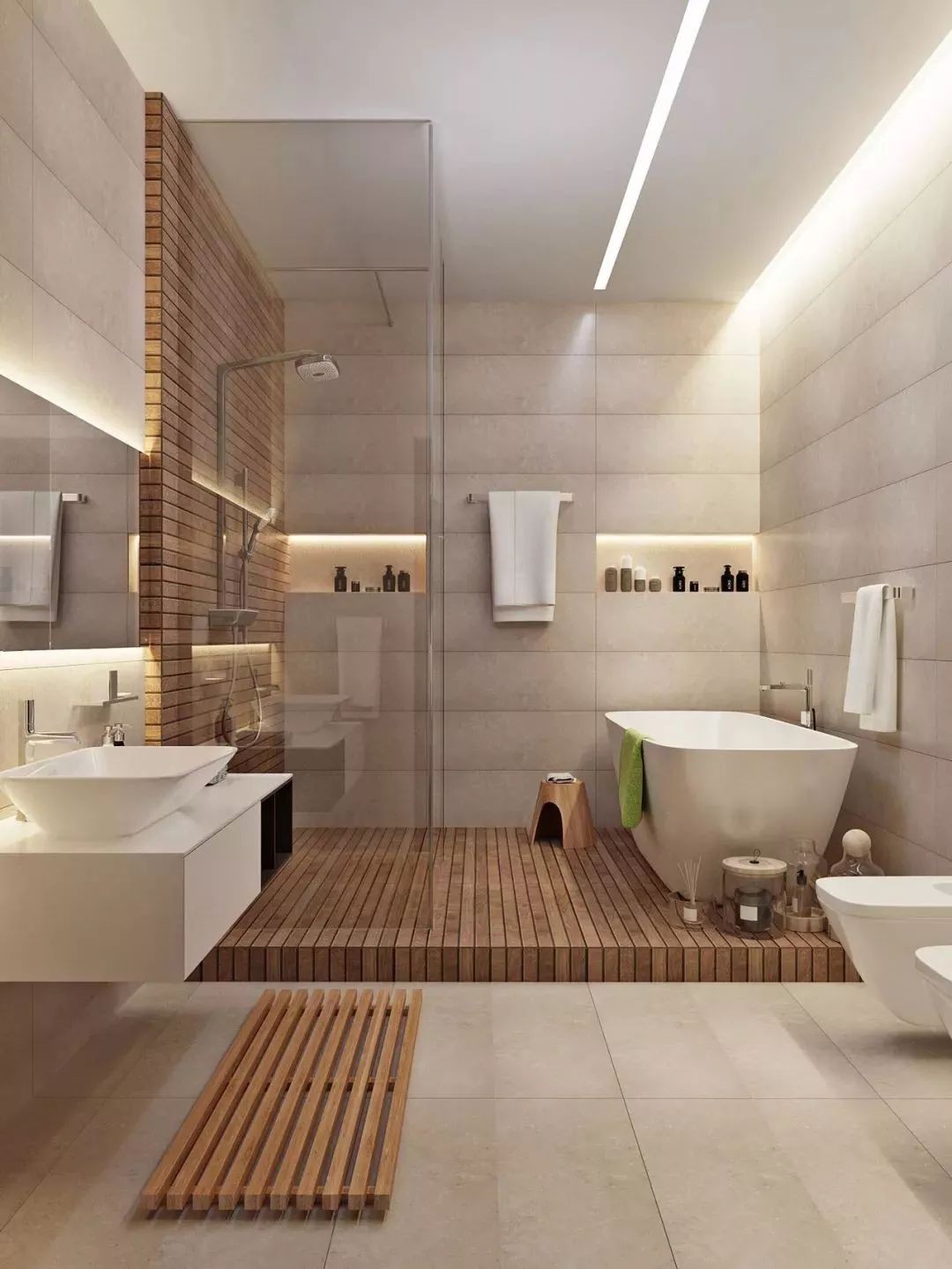 卫生间还在选择斜坡排水太过时了现在几乎没人这样设计了