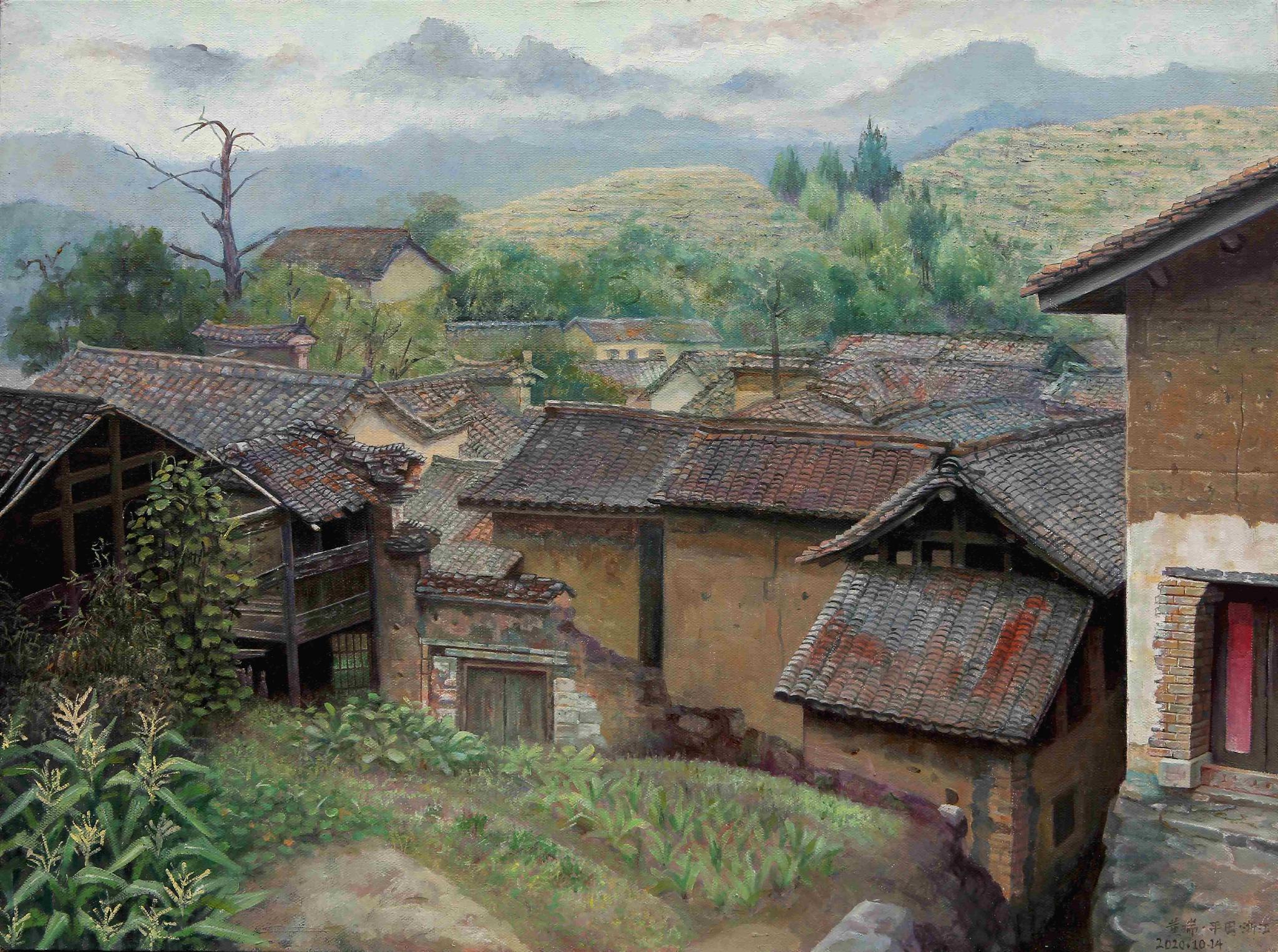 油画家黄瑞坦培拉风景写生作品系列展示