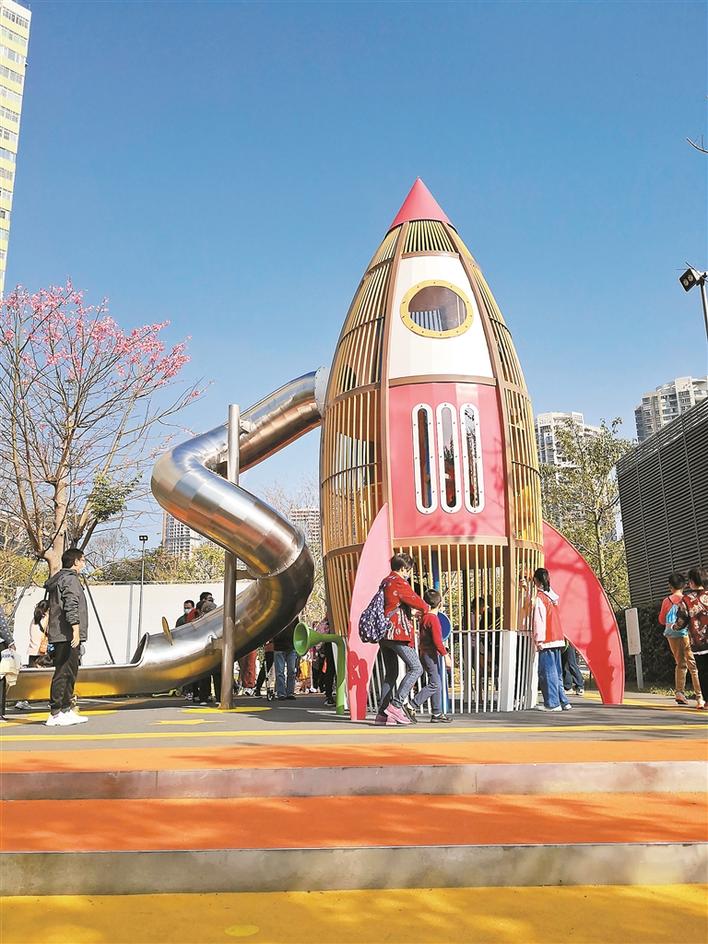 五园连珠上步绿廊公园带建成