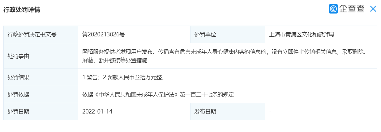 泄露未成年人隐私及审核漏放，小红书被罚 30 万元休闲区蓝鸢梦想 - Www.slyday.coM