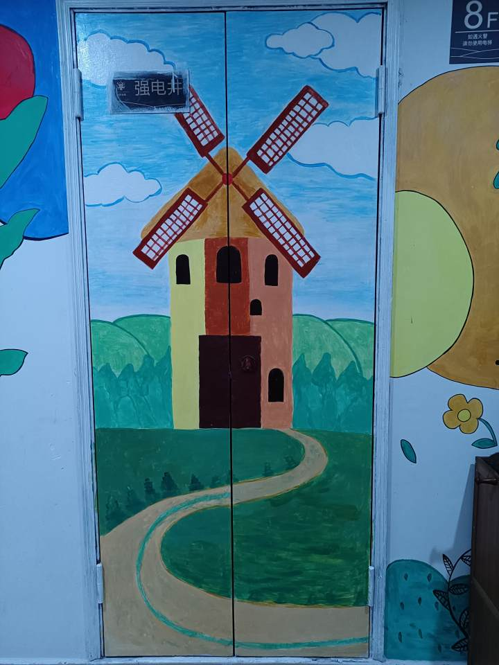 过年气氛组上线杭州有一家人把自家门口画得如此美丽邻居们特意来打卡