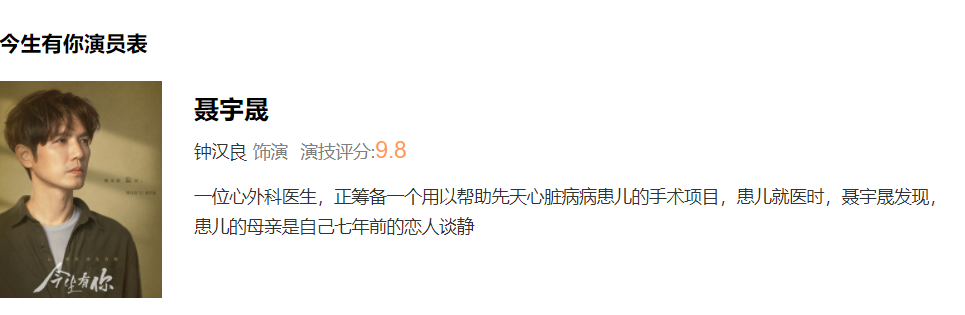 《今生有你》演技评分：王阳10分，李小冉意外，钟汉良评分意难平休闲区蓝鸢梦想 - Www.slyday.coM