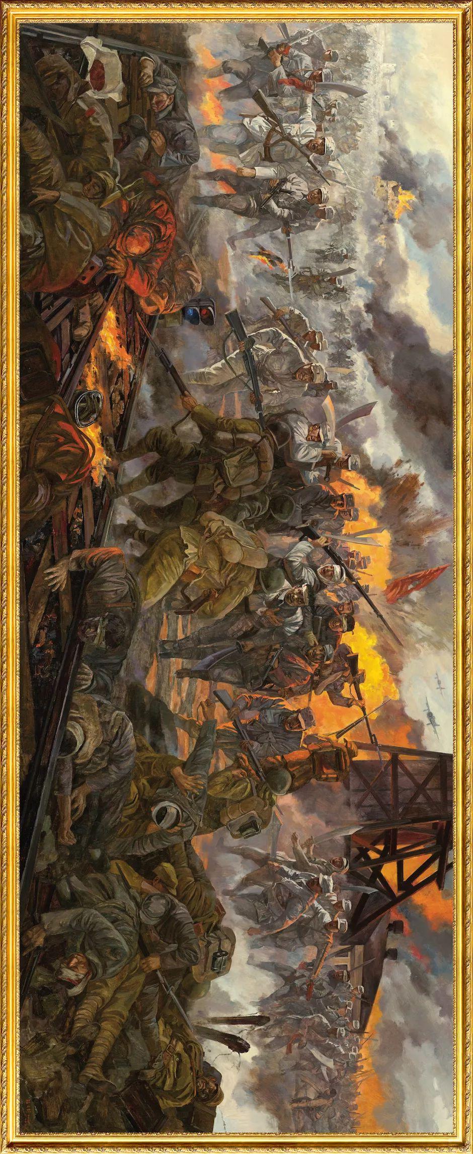 《美术经典中的党史》邀您走近油画《百团大战》……|八路军|抗战