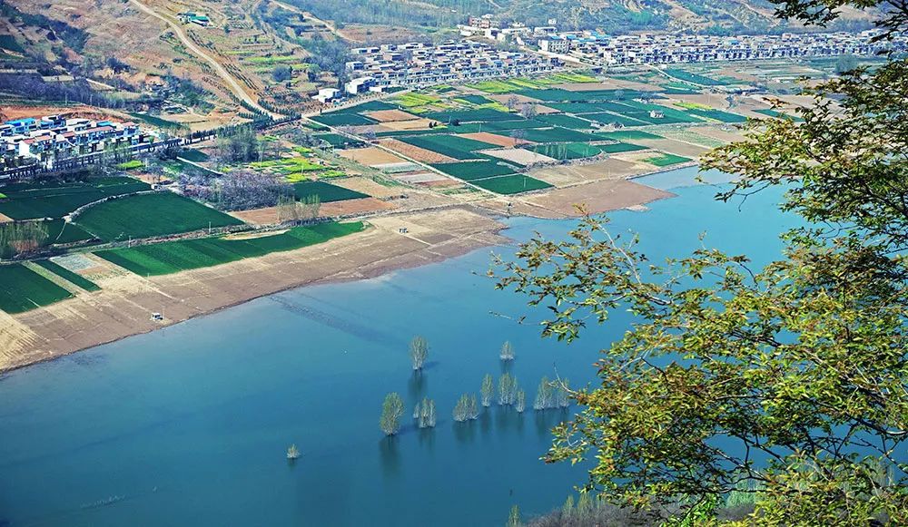 2020年4月6日,河南洛阳,黄河流域新安县沿黄生态廊道风景如画,绿意