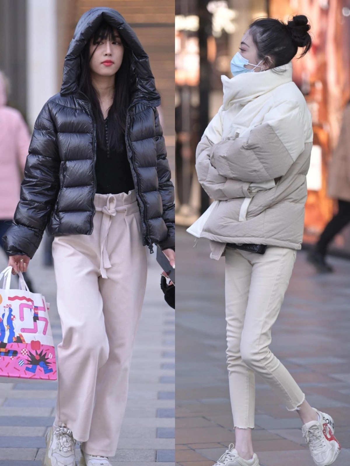 普通人过冬只能靠羽绒服,北京街拍教你如何穿出时尚,越看越时髦|街拍