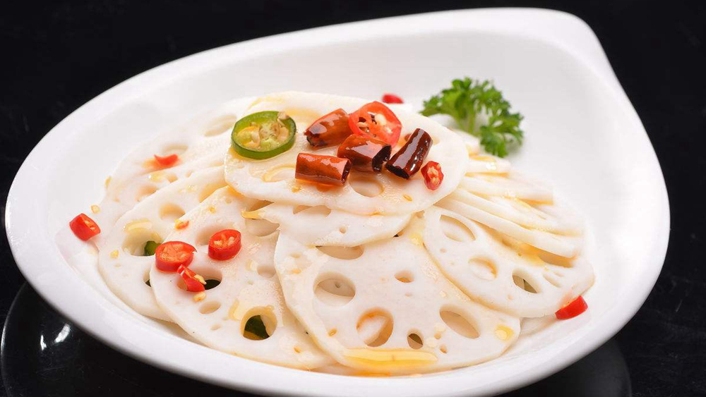 3分钟学会炝拌莲藕的家常菜酸辣开胃清脆爽口不发黑