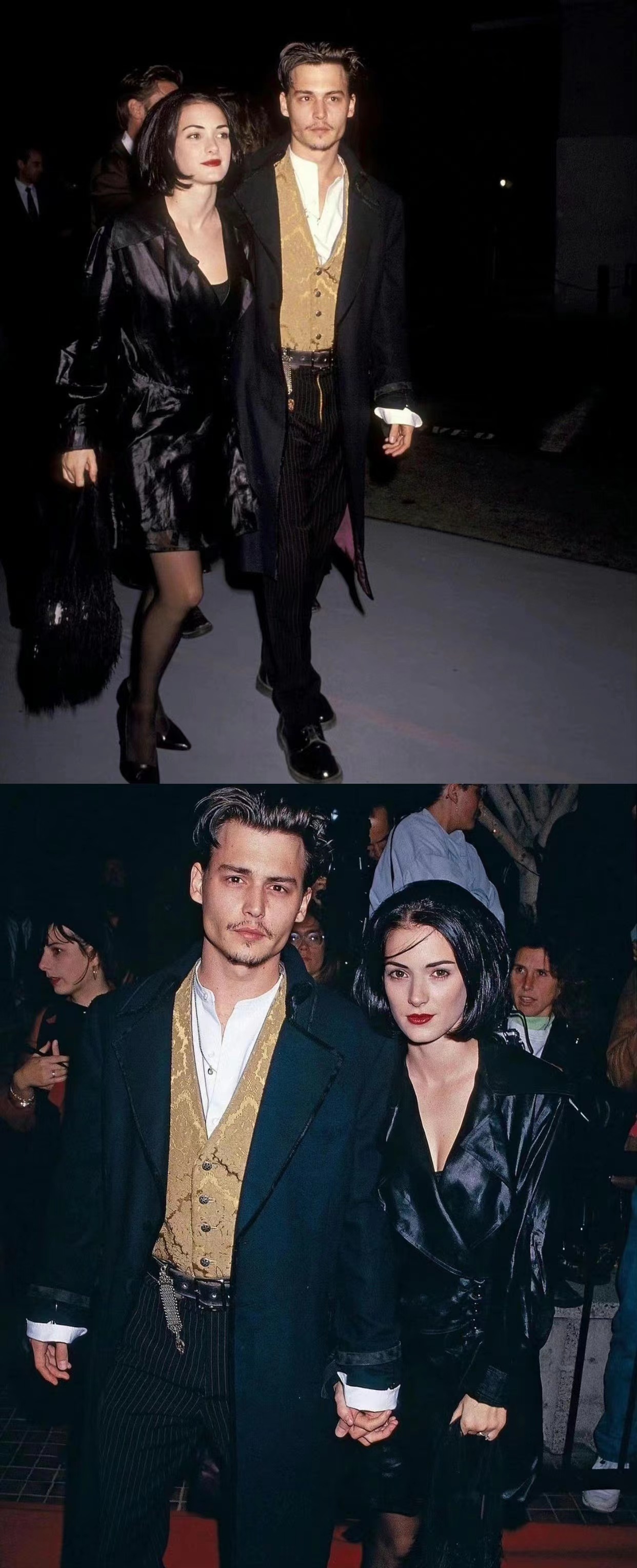 九十年代,约翰尼·德普和薇诺娜·瑞德的戏外同框