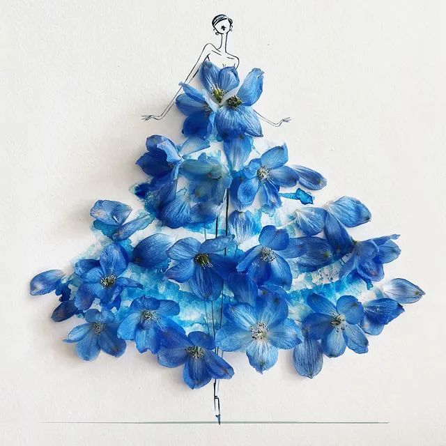 将手绘与鲜花结合，他把服装设计玩出了花，创意一百分休闲区蓝鸢梦想 - Www.slyday.coM