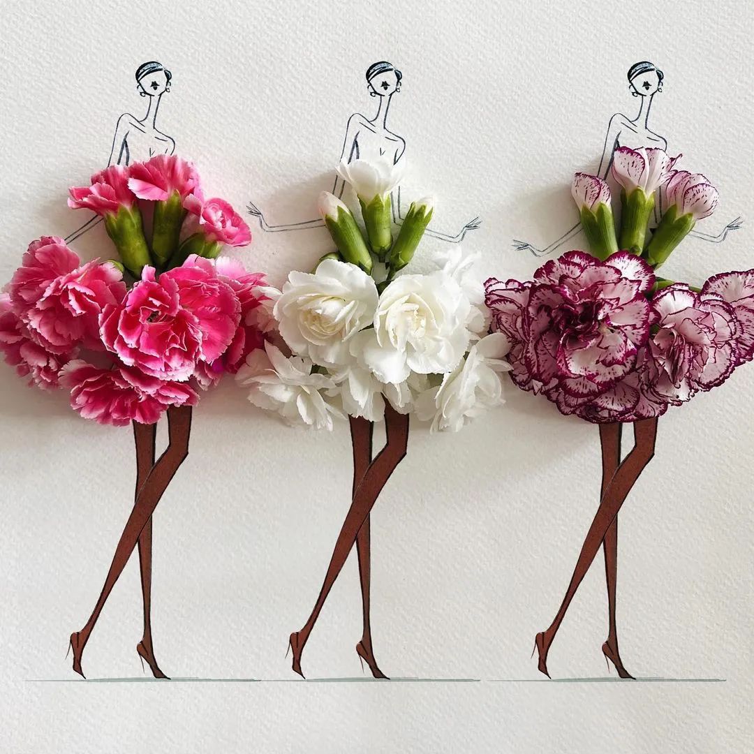 将手绘与鲜花结合，他把服装设计玩出了花，创意一百分休闲区蓝鸢梦想 - Www.slyday.coM