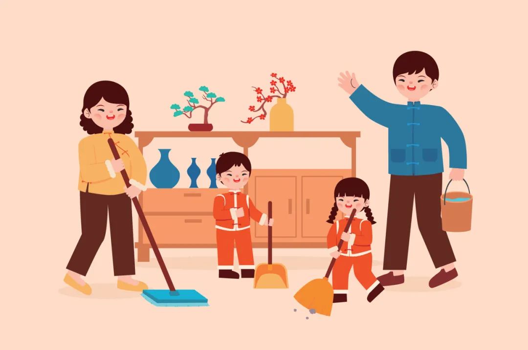 扫房子角落里隐藏的细菌必须打扫干净给家人一个健康环境