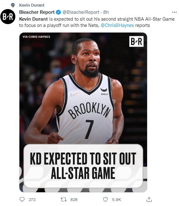 KD退出全明星意料之中，浓眉此伤缺席39天！篮网稳东部前6都不易休闲区蓝鸢梦想 - Www.slyday.coM