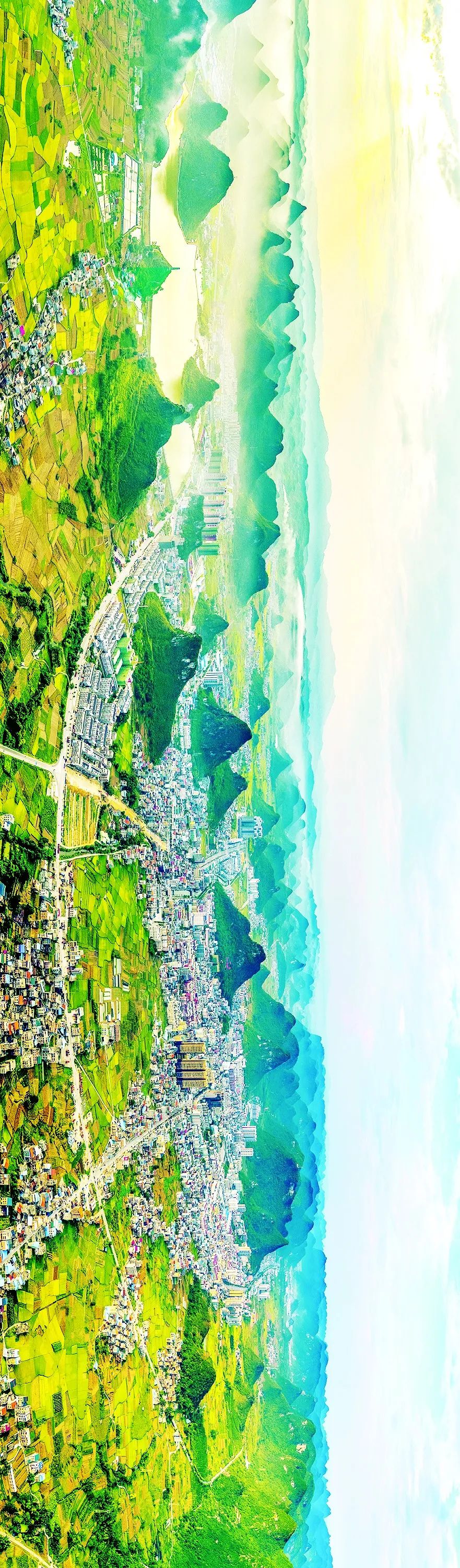 06东兰县城区全景07凤山县城区全景08巴马瑶族自治县城区全景09都安