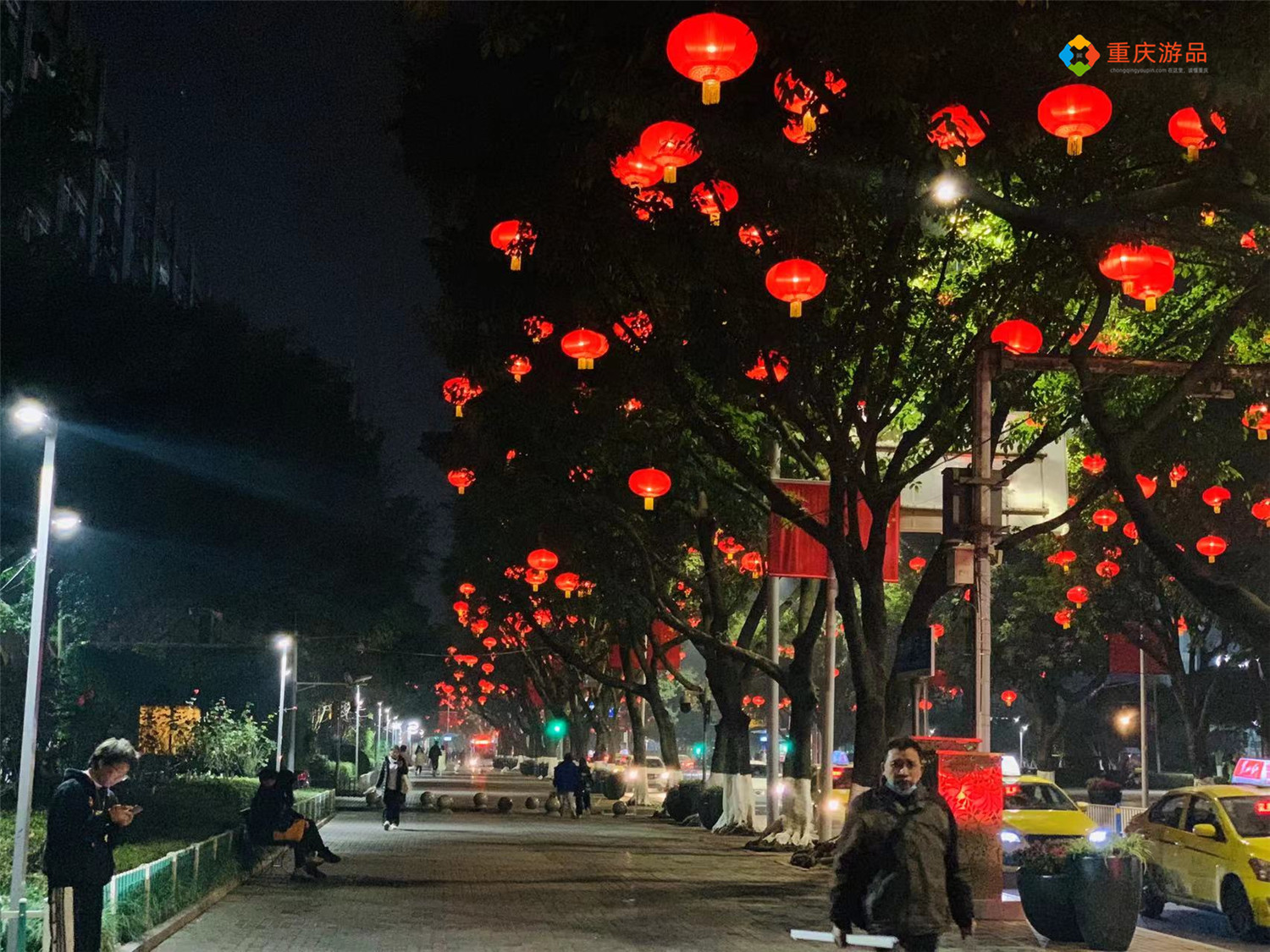 春节景象街上图片