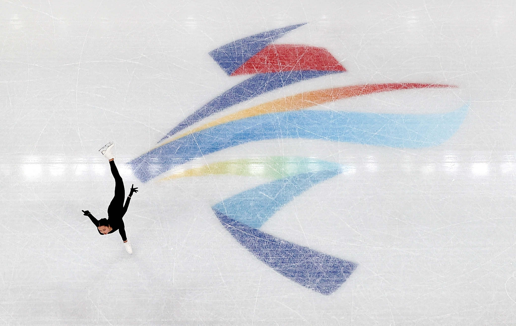 花样滑冰朱易赛前训练