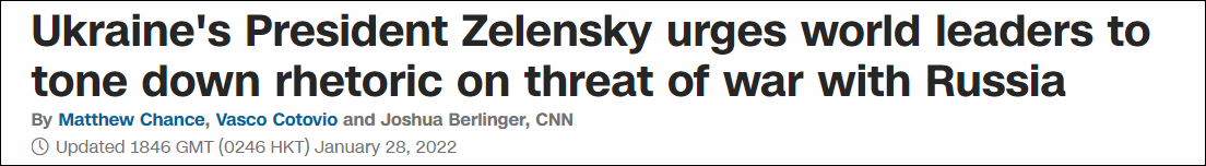 乌克兰总统泽连斯基呼吁“降温”：局势未明显升级，西方国家渲染恐慌休闲区蓝鸢梦想 - Www.slyday.coM