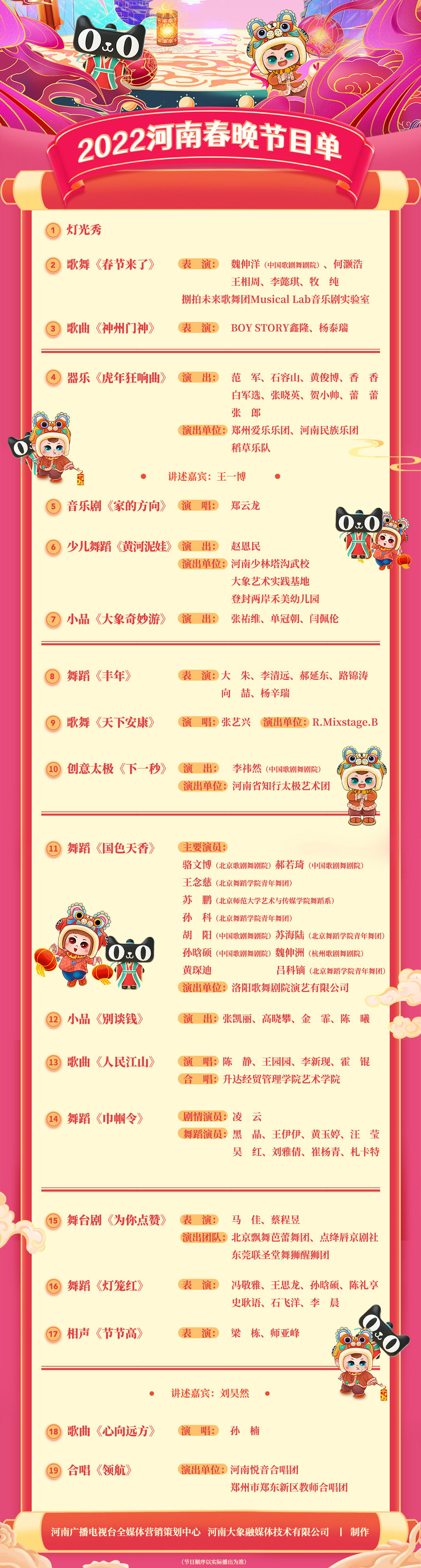 河南卫视春晚节目单官宣，王一博刘昊然登台，张艺兴演唱全新歌曲休闲区蓝鸢梦想 - Www.slyday.coM