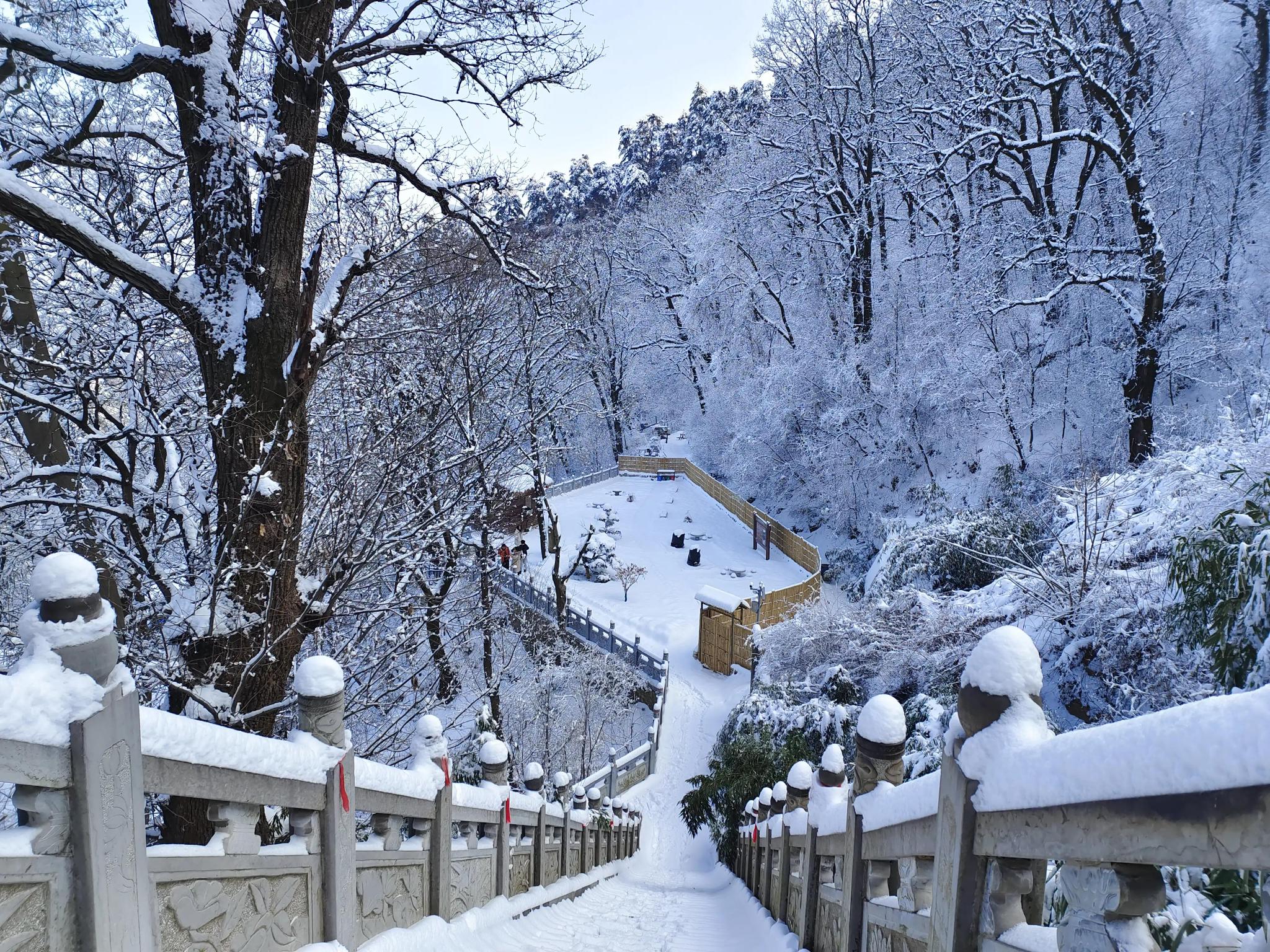 西安雪景图片高清图片