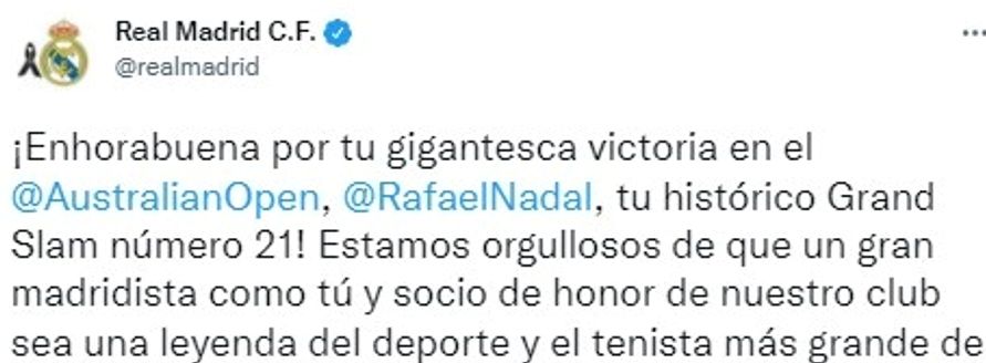 纳达尔夺冠!皇马官方祝贺,多位足坛巨星向他致敬,现役第一人休闲区蓝鸢梦想 - Www.slyday.coM 纳达尔夺冠!皇马官方祝贺,多位足坛巨星向他致敬,现役第一人休闲区蓝鸢梦想 - Www.slyday.coM