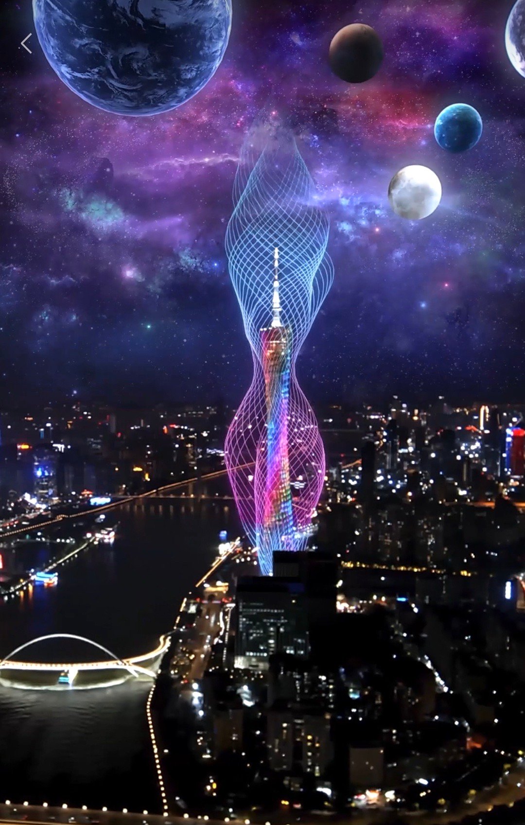 某品牌联合广州塔做的ar拜年视频火了