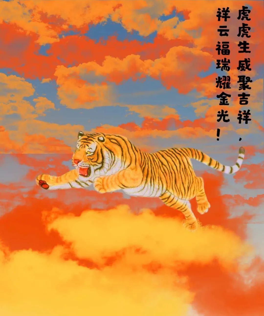 让我们以生龙活虎的干劲虎虎有生气事事都如意"虎"力全开,不亦乐"虎"