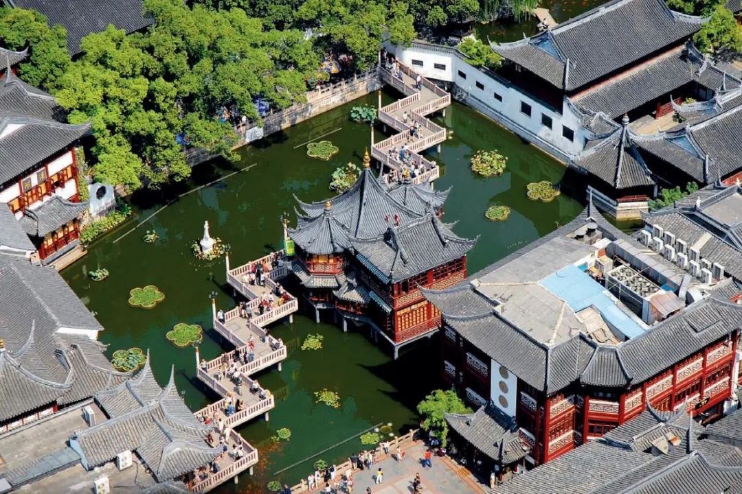 申城记忆兜兜转转迎新年走近九曲桥畔湖心亭