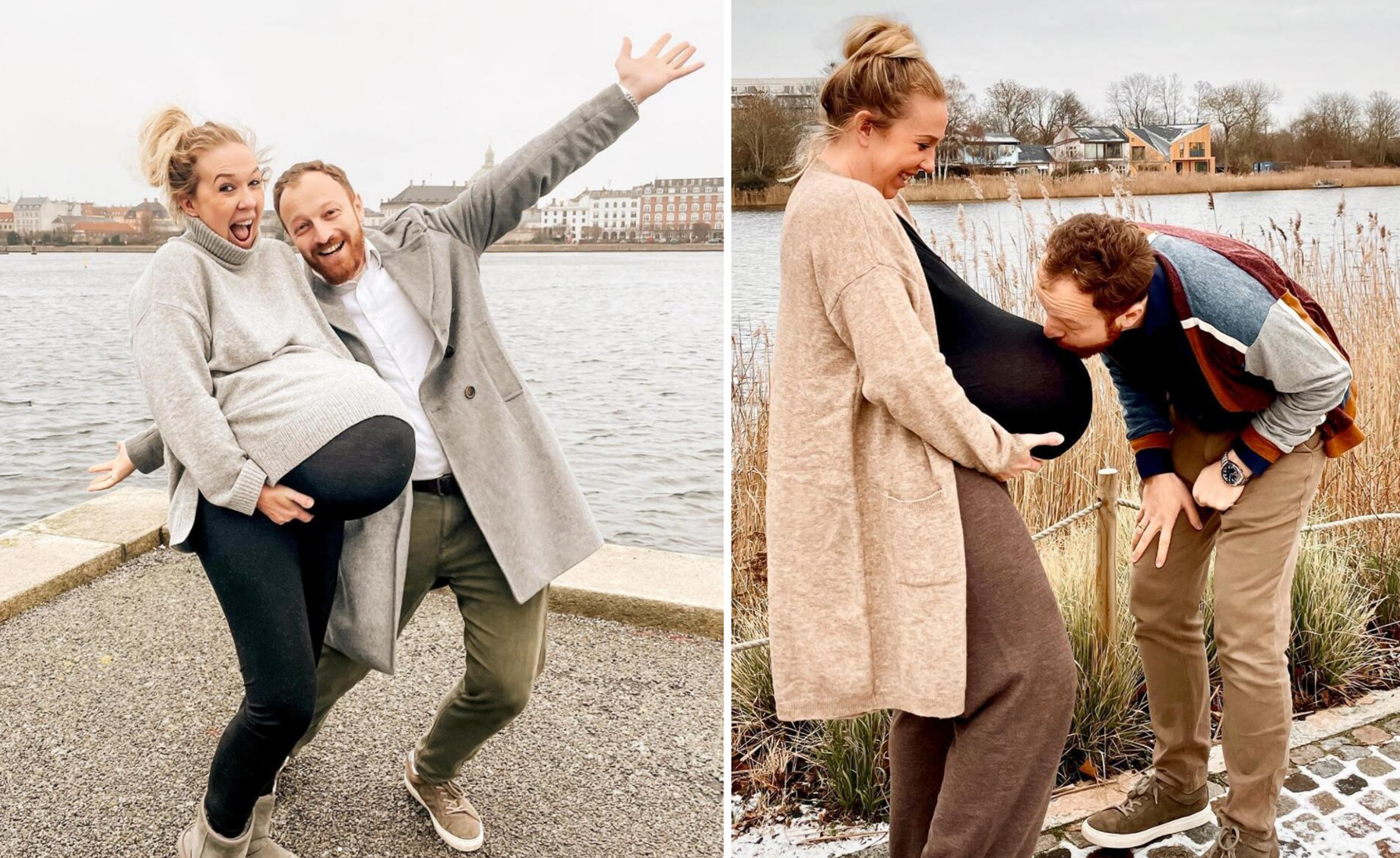 丹麦一女子展示三胞胎孕肚 异常凸出走红网络