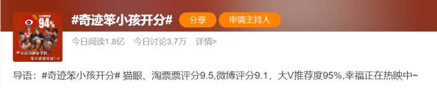 热搜爆了！《奇迹·笨小孩》超高口碑引关注，易烊千玺预成首位票房百亿级的00后演员休闲区蓝鸢梦想 - Www.slyday.coM