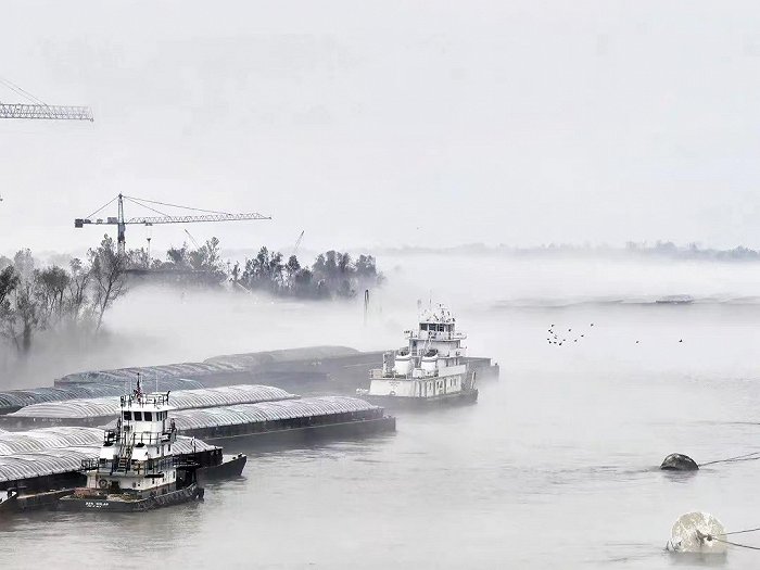 张碧涵拍摄的密西西比河平流河景象。图片由受访者提供