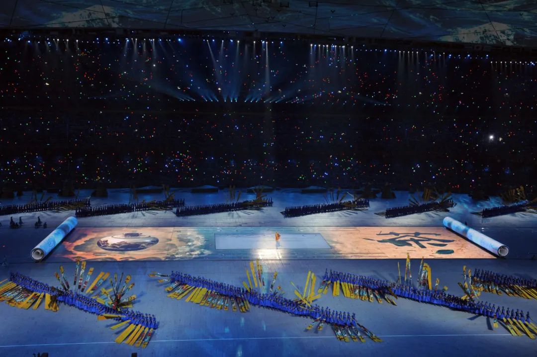 图为2008年8月8日晚,北京奥运会开幕式上的文艺表演.新华社记者杨磊摄