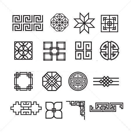 分享一组中式传统元素图案素材转给需要的人