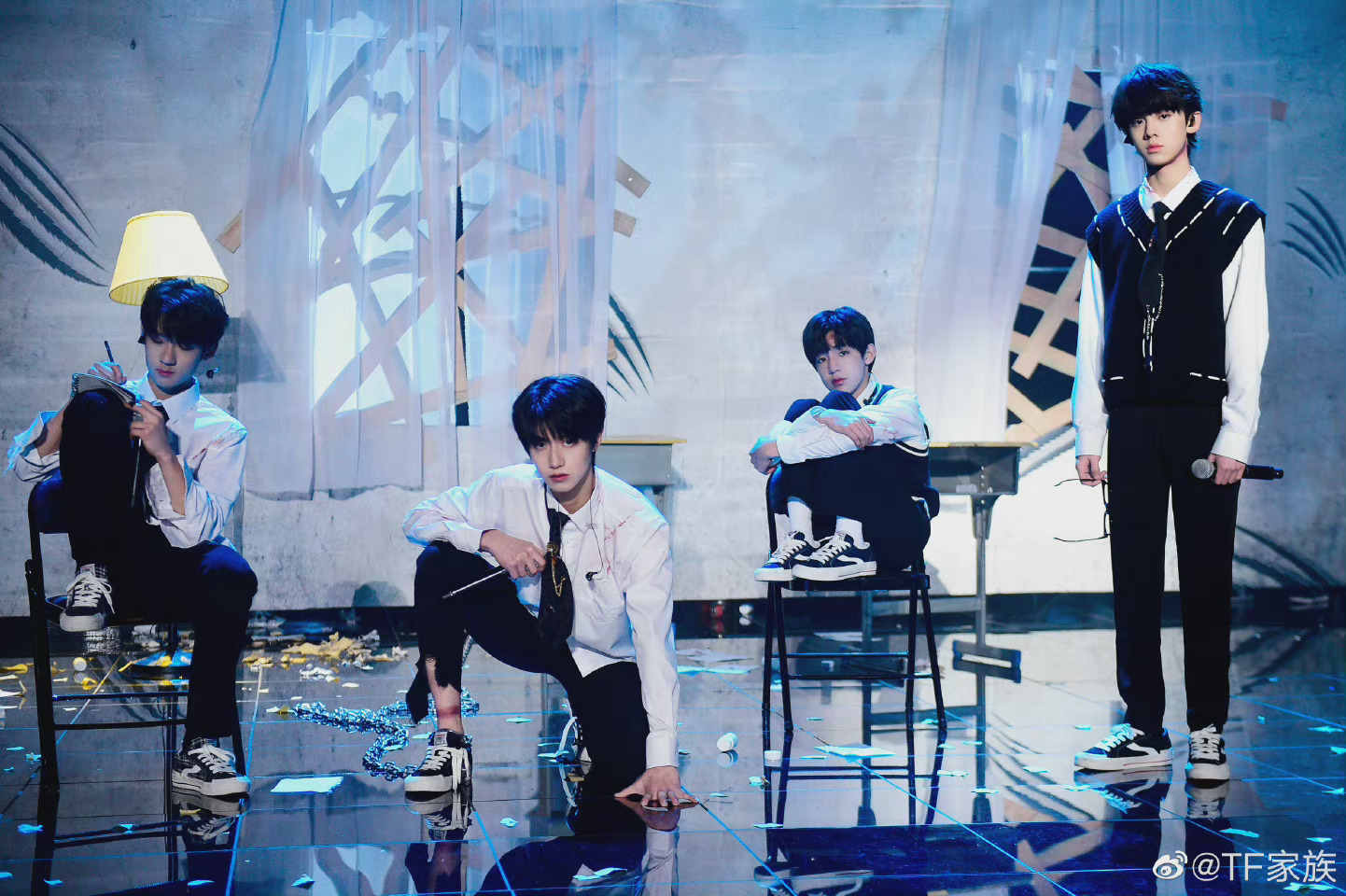 TF家族微博更新三代2022新年音乐会舞台合照|TF家族|朱志鑫|张泽禹_新浪新闻