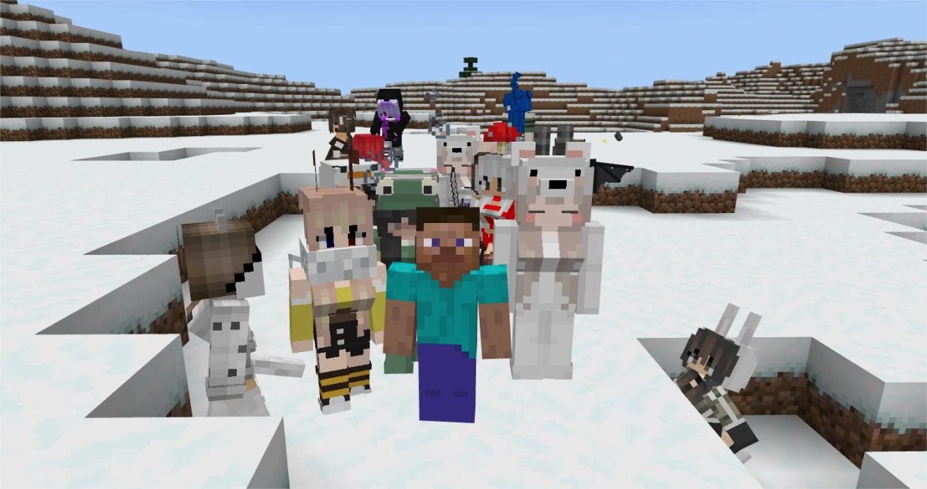 魔哒我的世界更多拟人化女仆模组全都围着我真吃不消