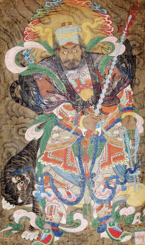 图10 清代道教水陆画黑虎赵元帅