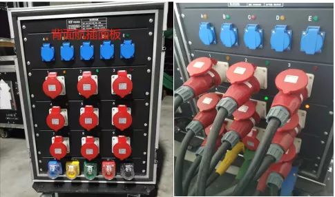 （二级配电柜均设计为航空箱式的航插配电柜）