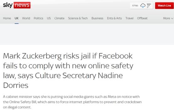 (英国天空新闻频道报道截图)