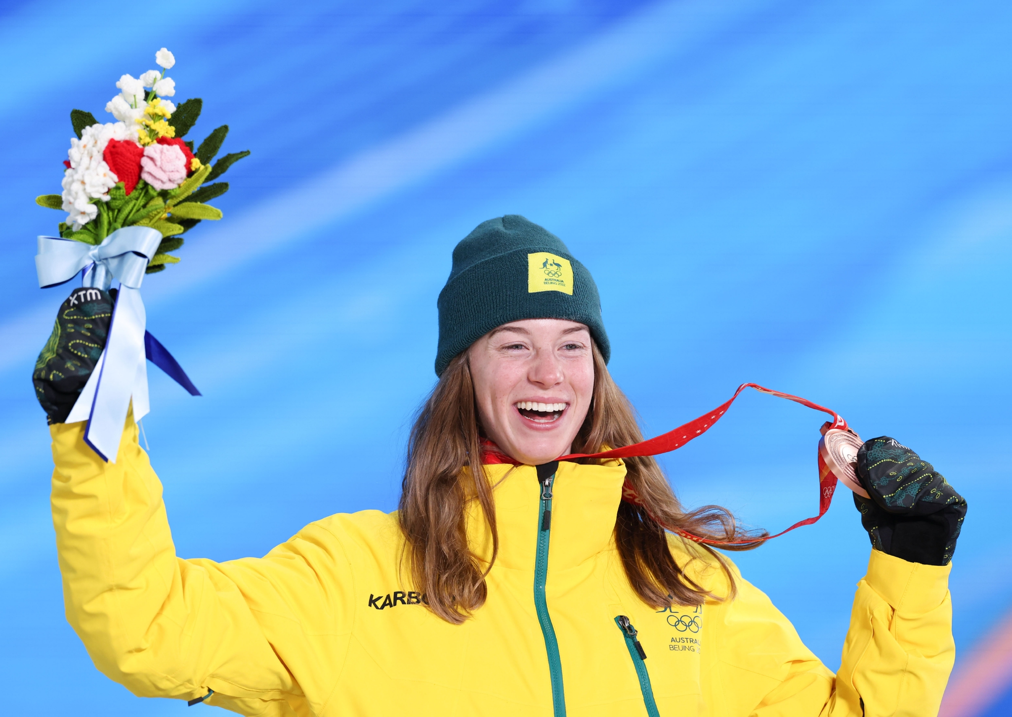 单板滑雪女子坡面障碍技巧奖牌颁发仪式