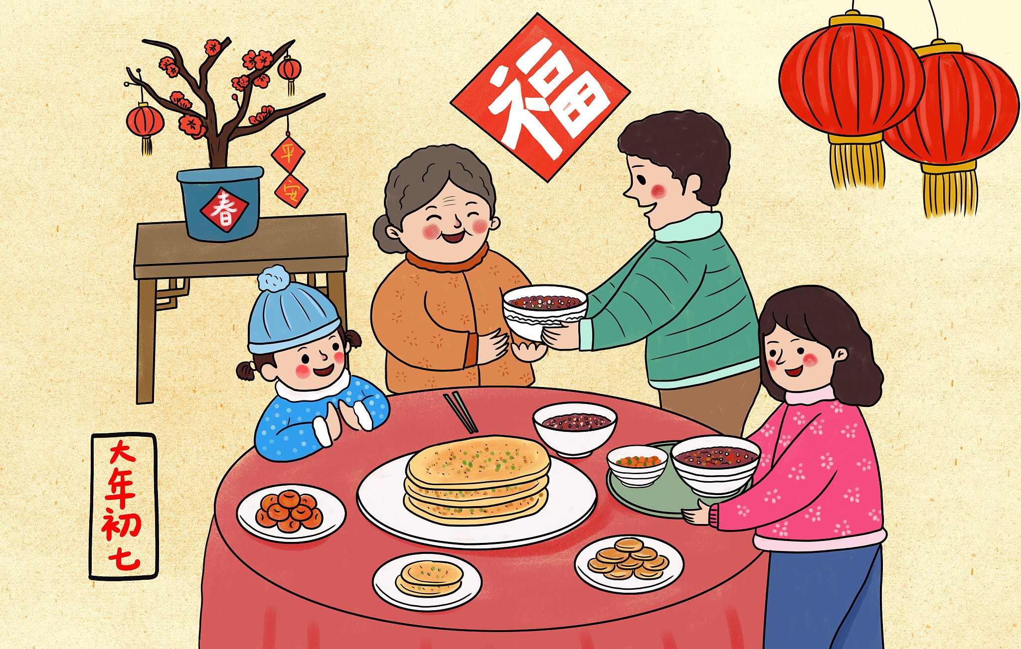 正月初七人胜节,记住“4吃1不做”,老传统要尊重,虎年事事如意|寓意|生日|碗面_新浪新闻