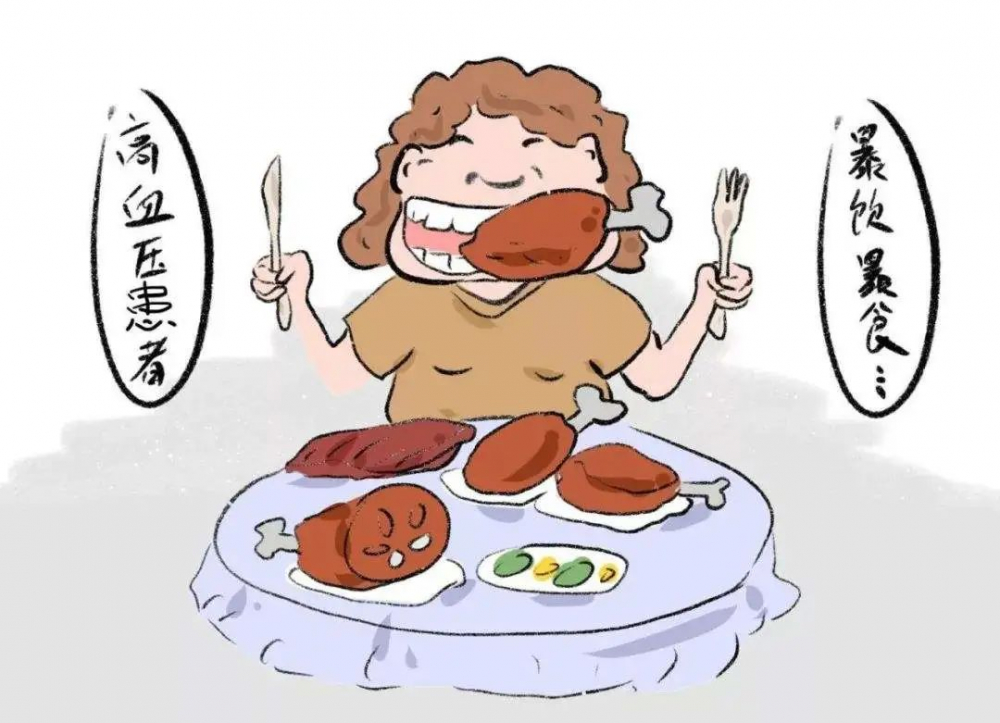 防暴饮暴食:阖家团聚,每家每户总不免准备各种美食,面对美食的诱惑,很