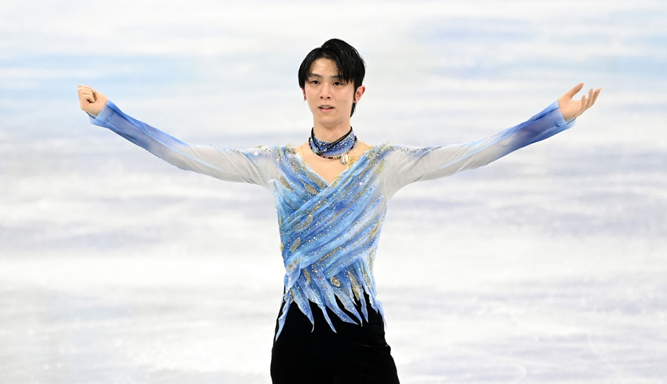 羽生结弦在比赛中.曹灿/新华社 图
