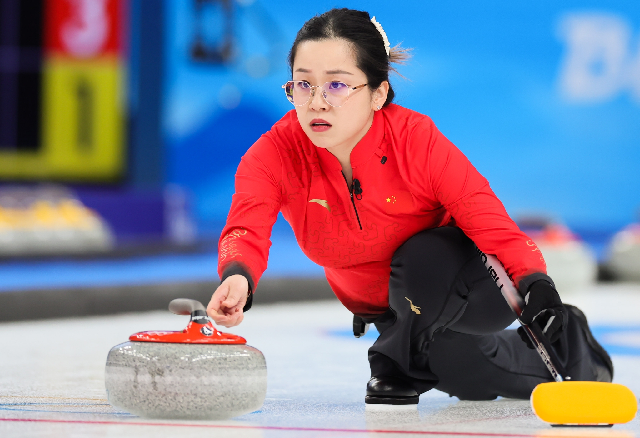 冰壶女子循环赛中国队对阵瑞士队