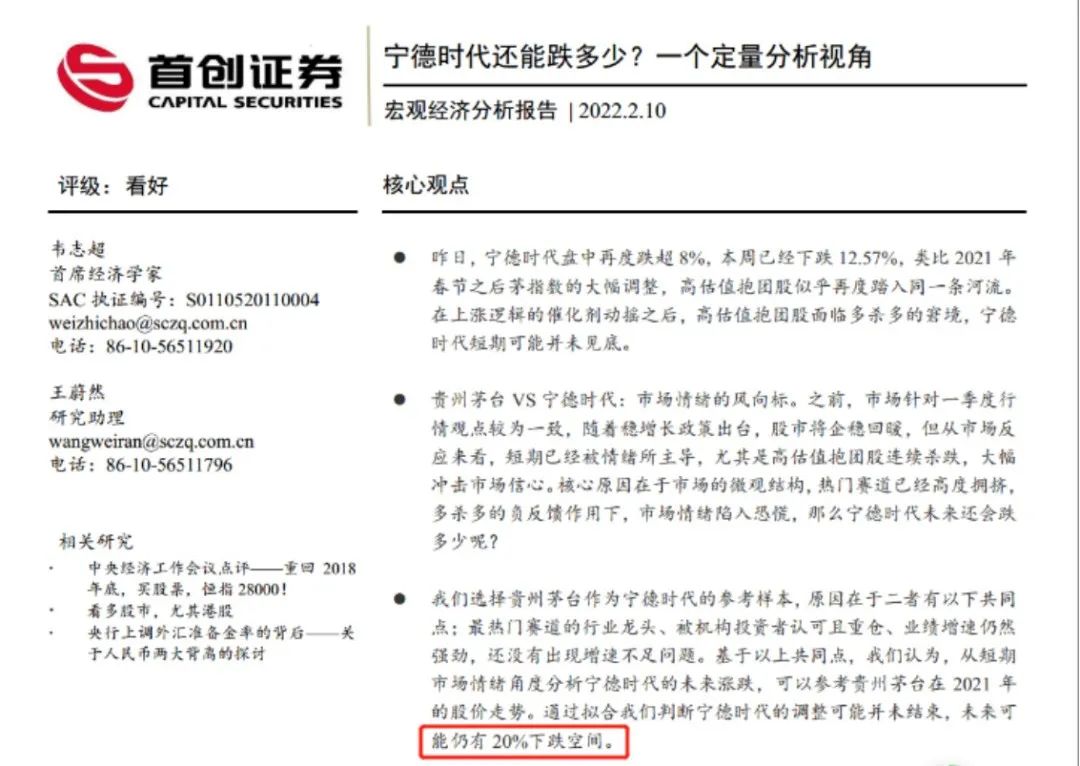 "宁王"遭券商首席唱空：还有20%下跌空间！5天跌去2300亿，发生了什么？来看最新回应休闲区蓝鸢梦想 - Www.slyday.coM