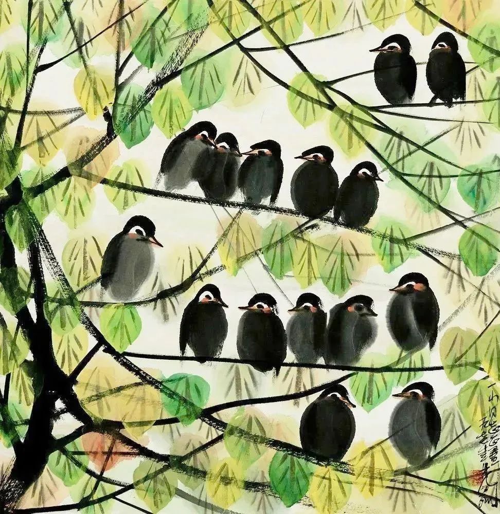 林风眠的小鸟可爱多情