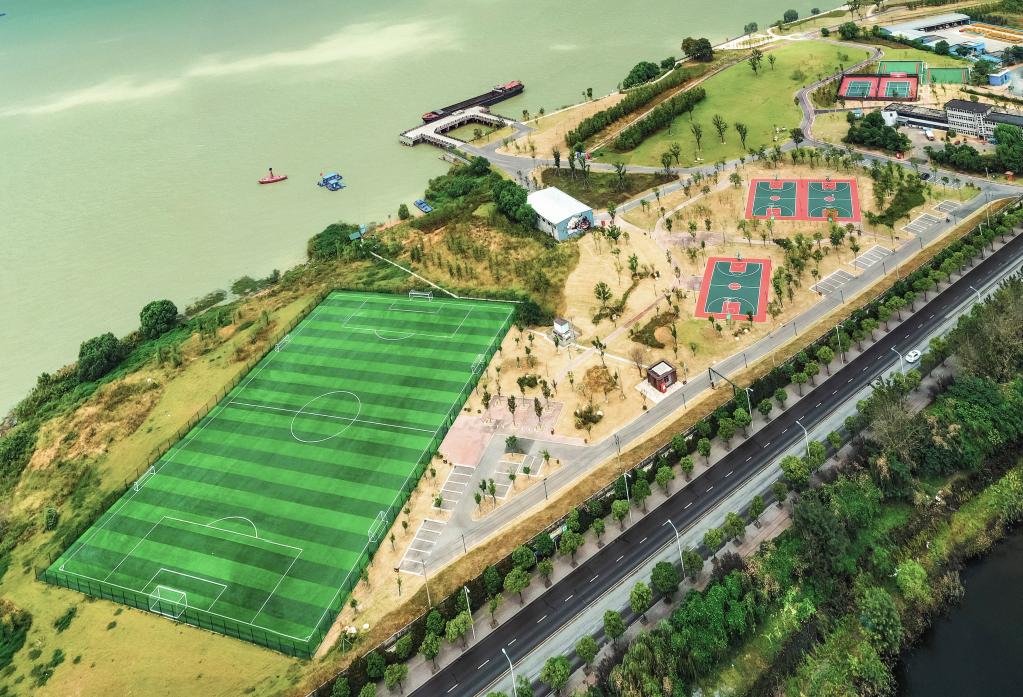图为铜陵滨江生态体育公园（2022年2月4日拍摄） 新华社 发