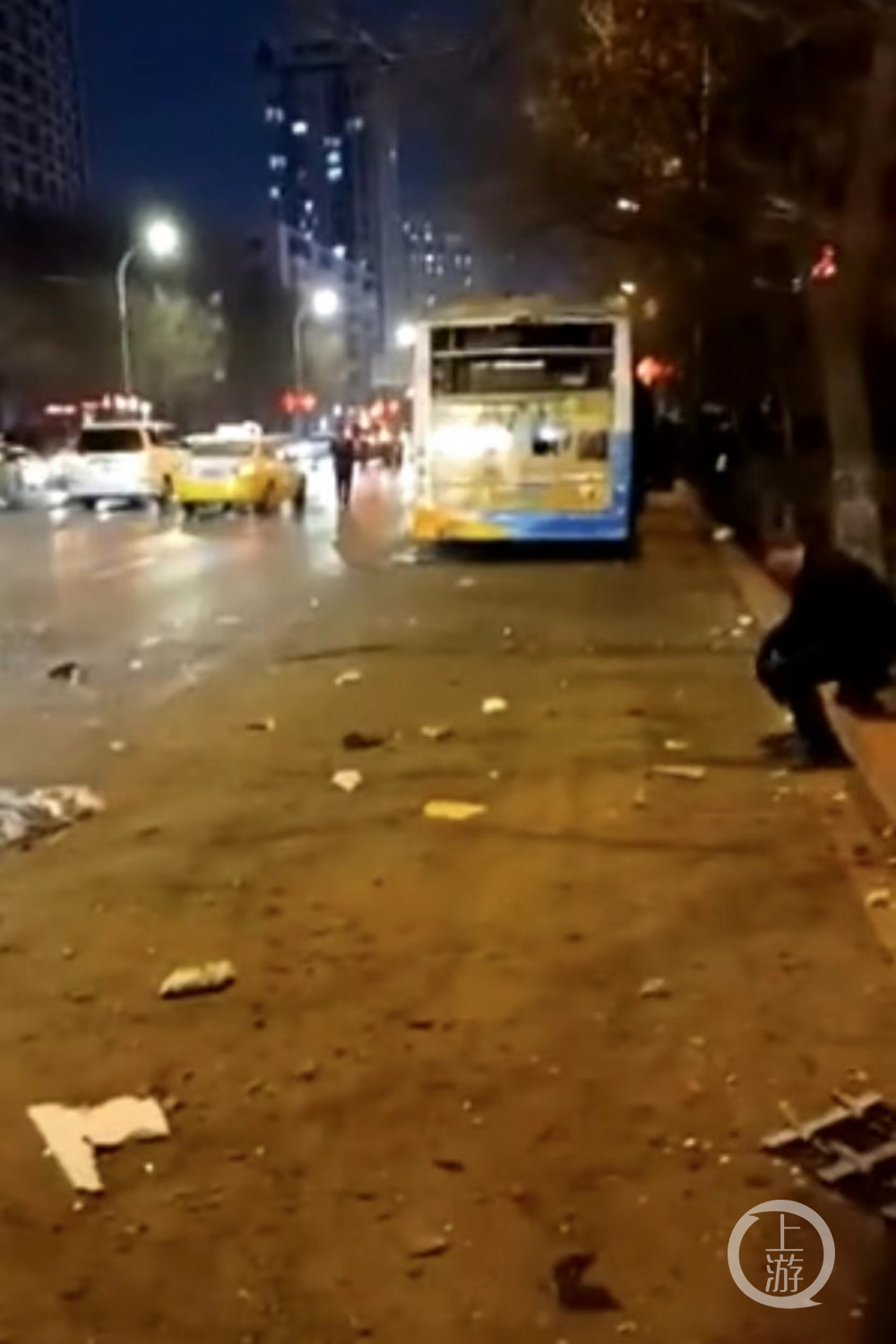 ▲2月12日今晚，辽宁省沈阳市一辆公交车发生爆炸。图片来源/视频截图