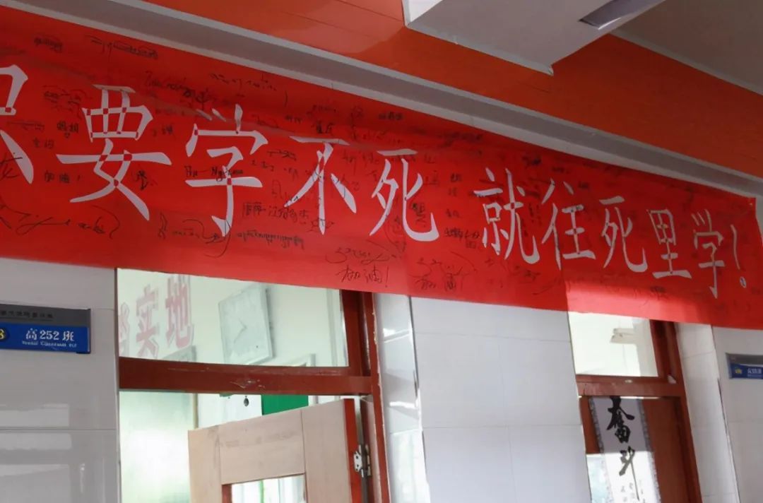 盘点教室里的奇葩励志横幅网友笑着努力话糙理不糙