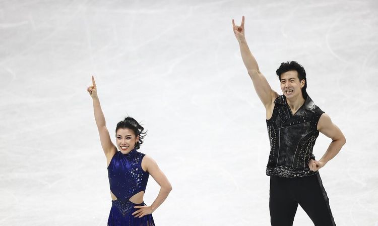 花样滑冰冰上舞蹈韵律舞王诗玥柳鑫宇排名第12晋级法国组合第一