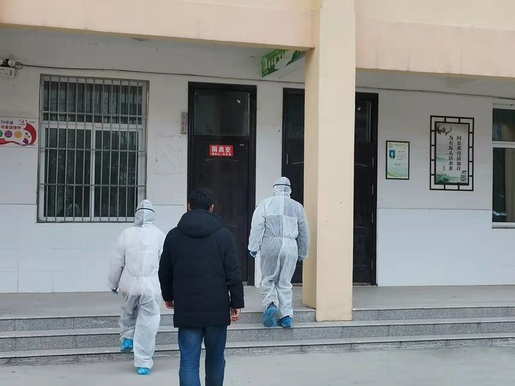 菏泽市定陶区滨河中学开展2022春季开学疫情防控演练活动