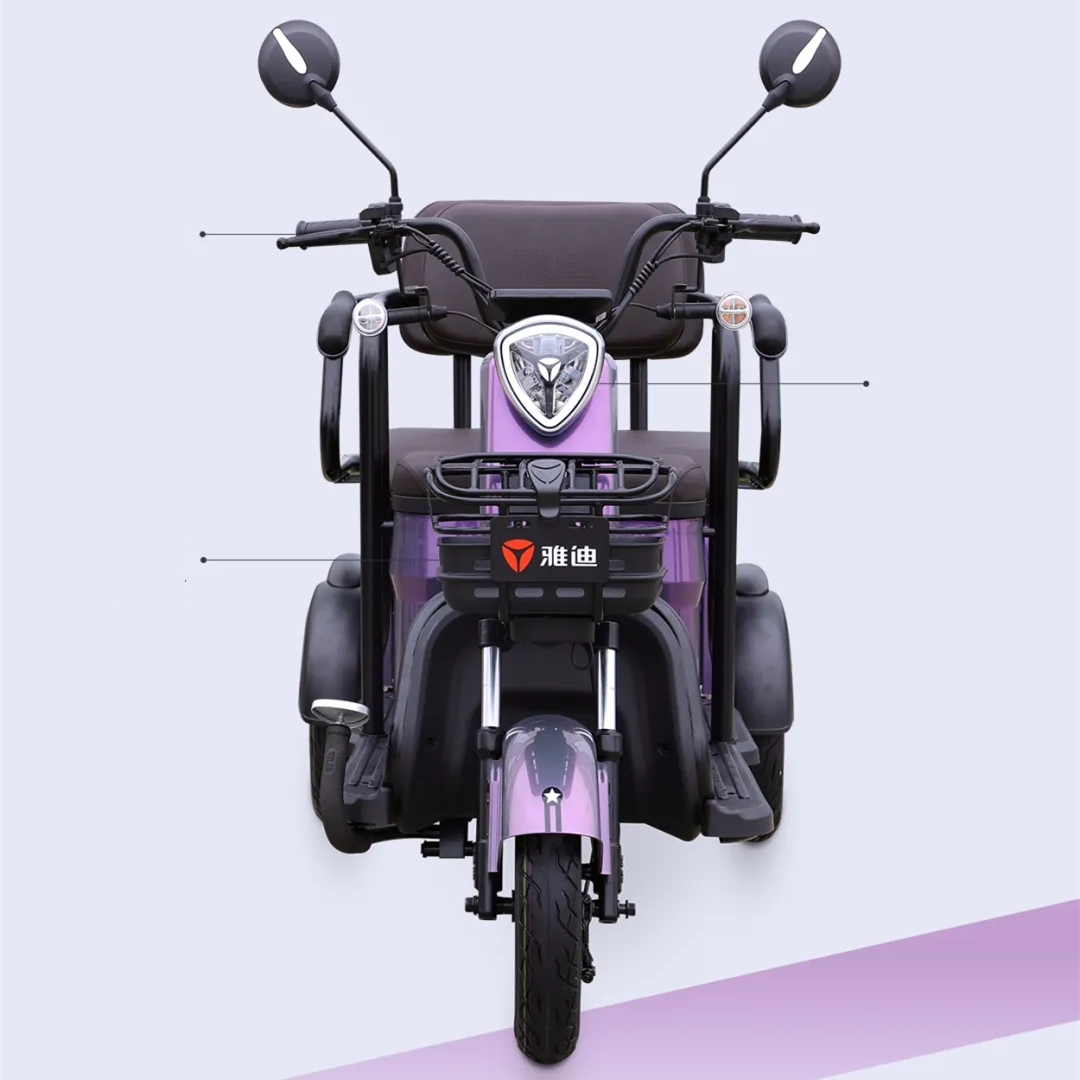雅迪c6智享版电动三轮车评测前后两座设计最大续航100公里
