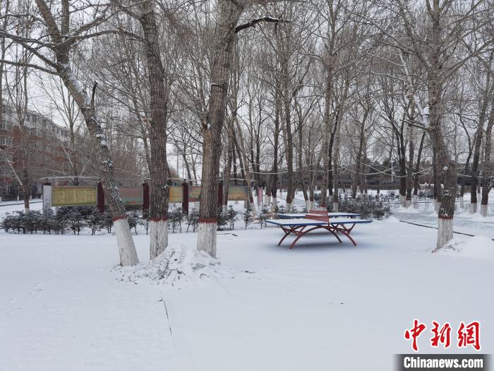 内蒙古降雪现场。内蒙古气象局供图
