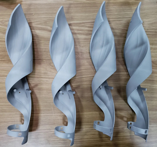 3D打印火炬内飘带。 哈尔滨工业大学供图